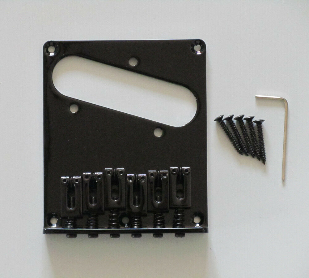 Black Tele Bridge Electric Guitar Bridge for Telecaster Guitar
