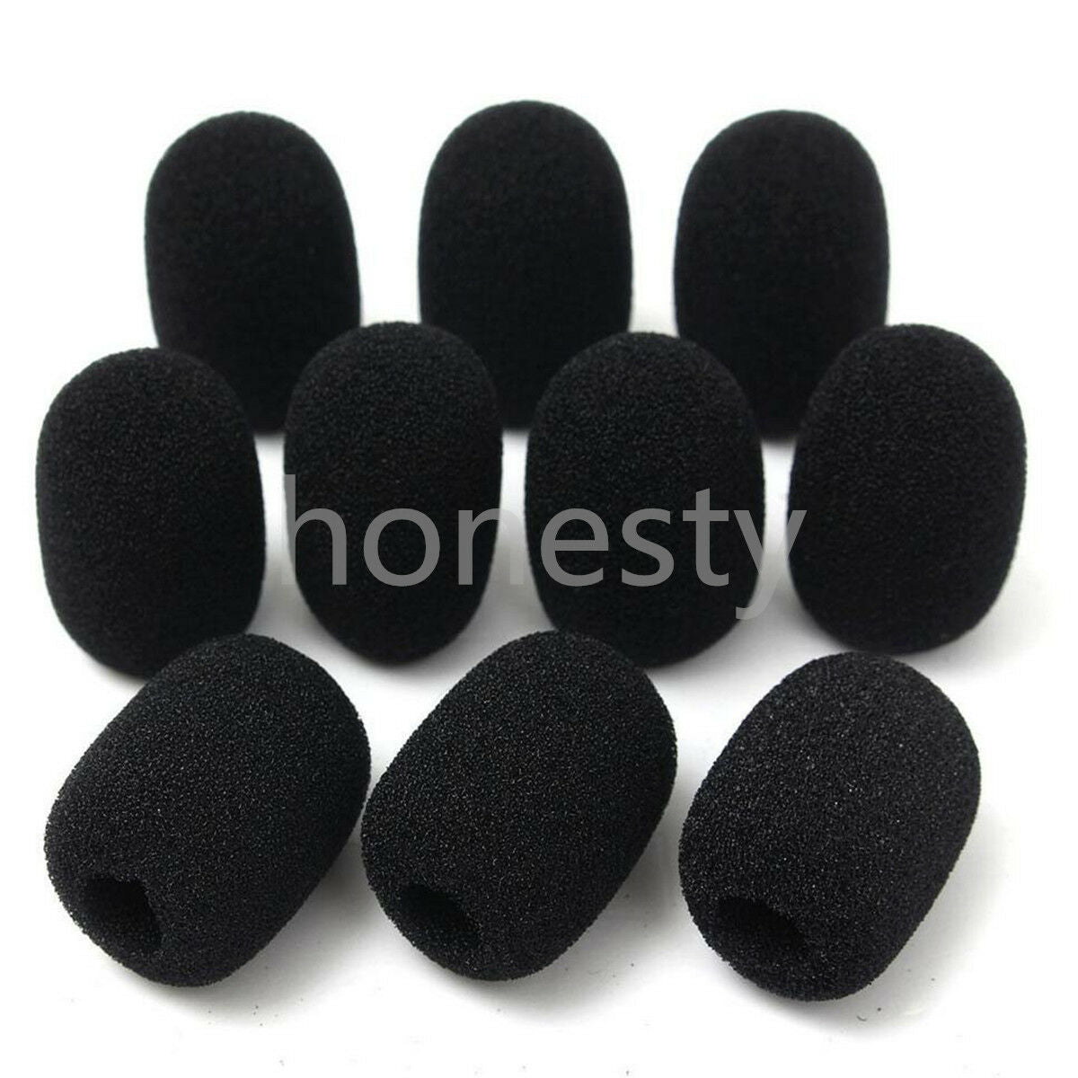 20PCS Microphone Headset Grill Windscreen Sponge Foam Black Mic Cover
