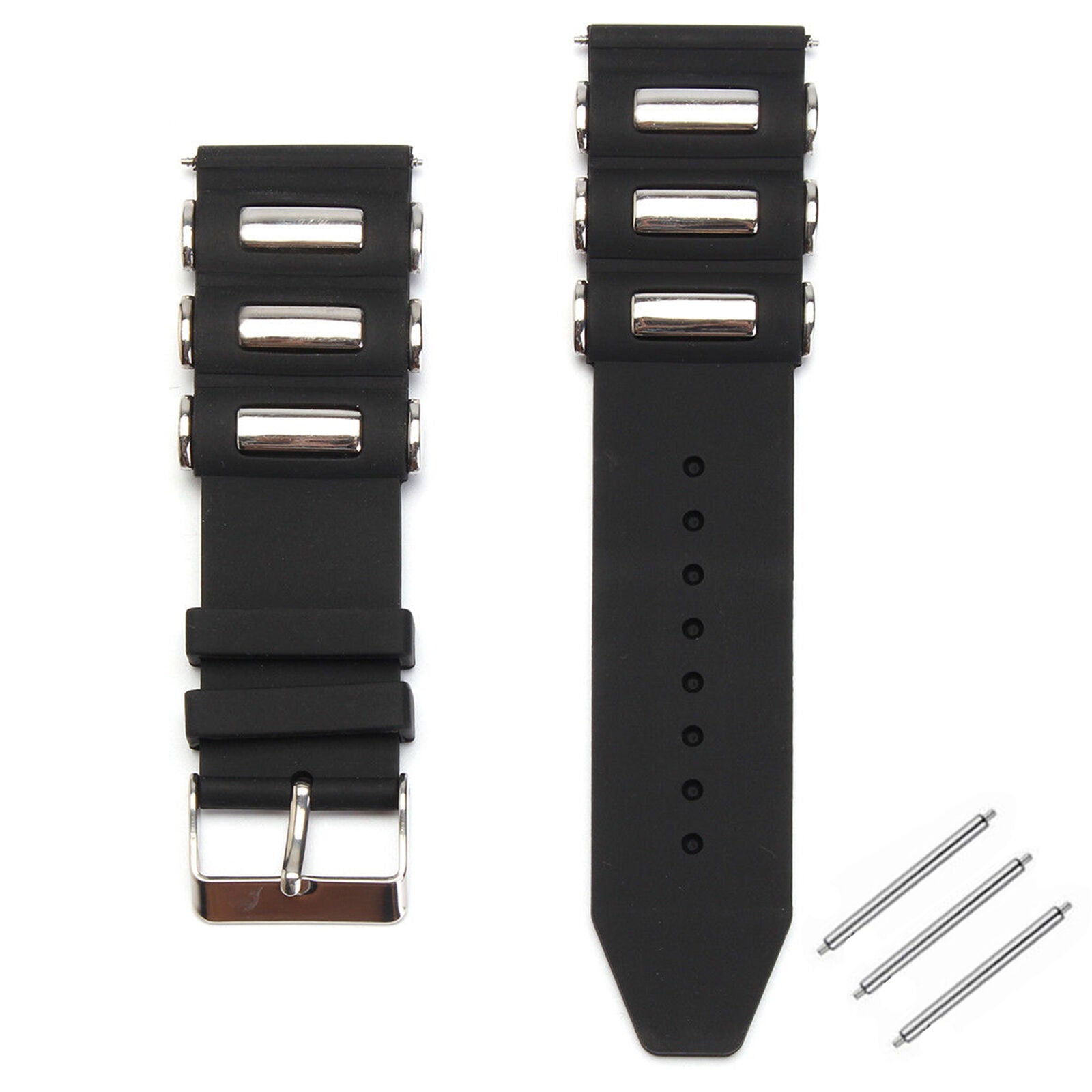Silicone Rubber Diver Band Strap For Invicta Excursion 18202 Black 26mm