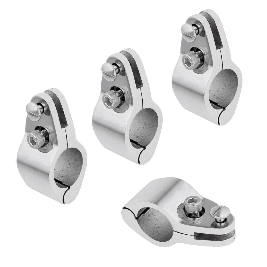 4xBoat Cover/Canopy Fitting Tube Knuckle Clamp Fit 22mm OD Tube Frame Hinged