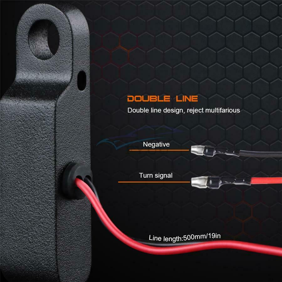 2PCS Aluminum Motorcycle Amber LED MINI Turn Signal Light Waterproof Universal