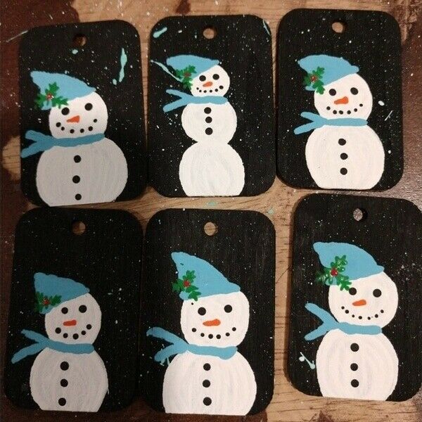 Blank 25x Wooden Gift Tags Price Labels Xmas Charms Pendants Wedding