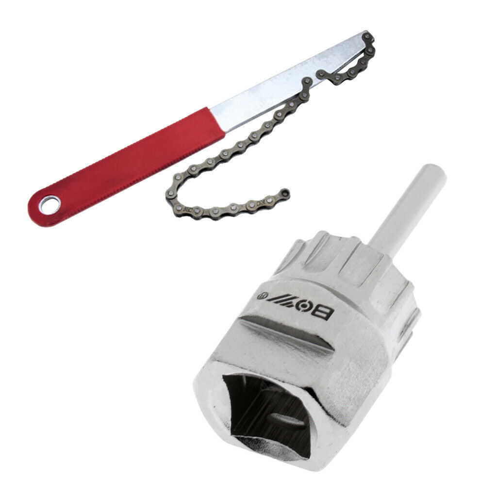 Bicycle Bike Chain Tools Kit Chain whip with Cassette Lockring Removal Tool