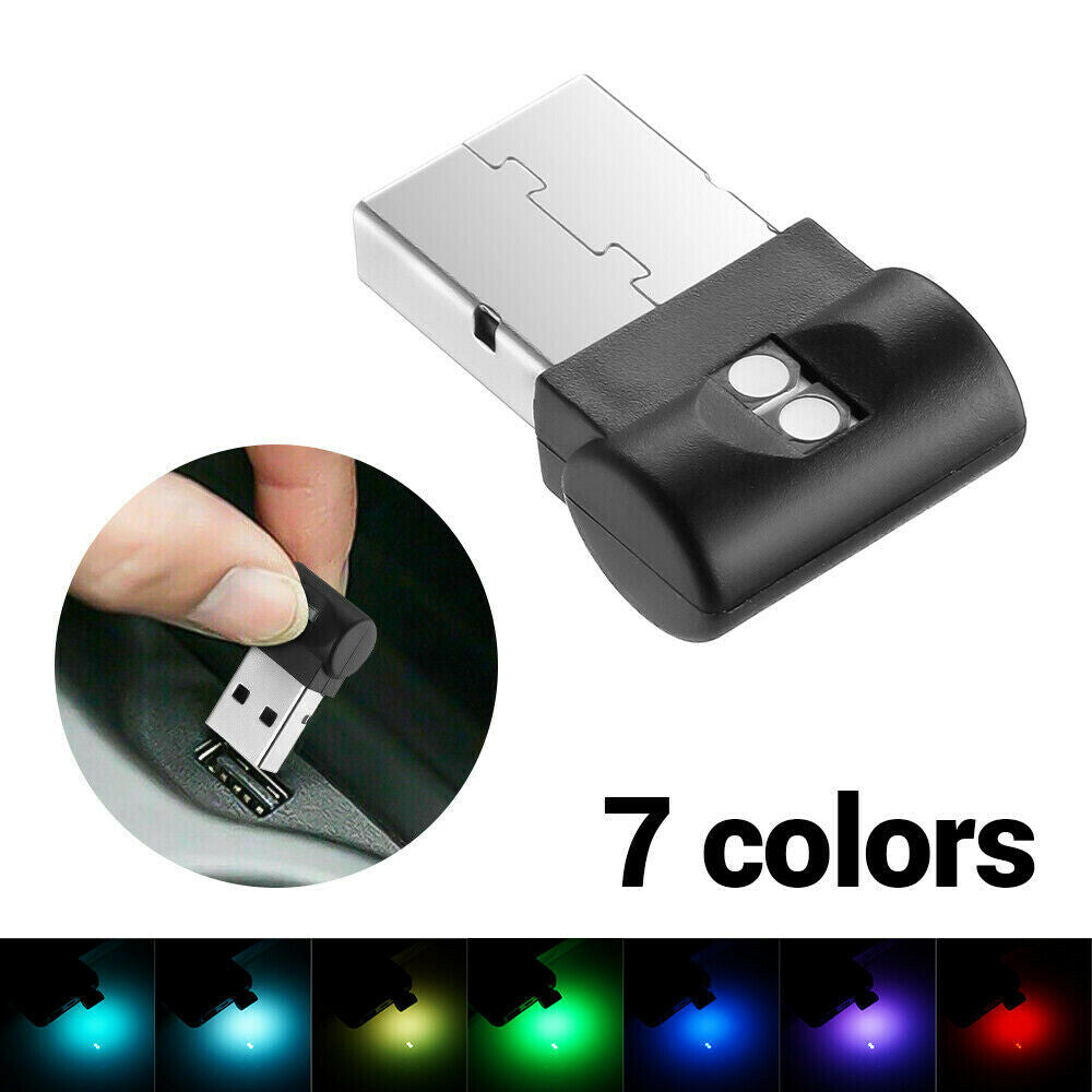 1x  new USB LED Car Interior Lamp Neon Atmosphere Ambient Light Bulb Accessories
