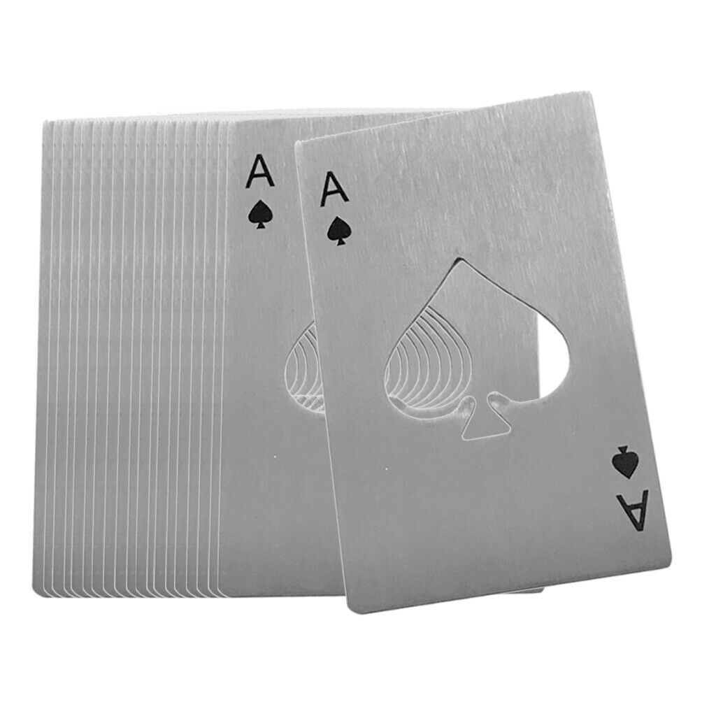 20 Pack Lightweight Playing Card Ace of Spades Home Beer Lid Opener Tools