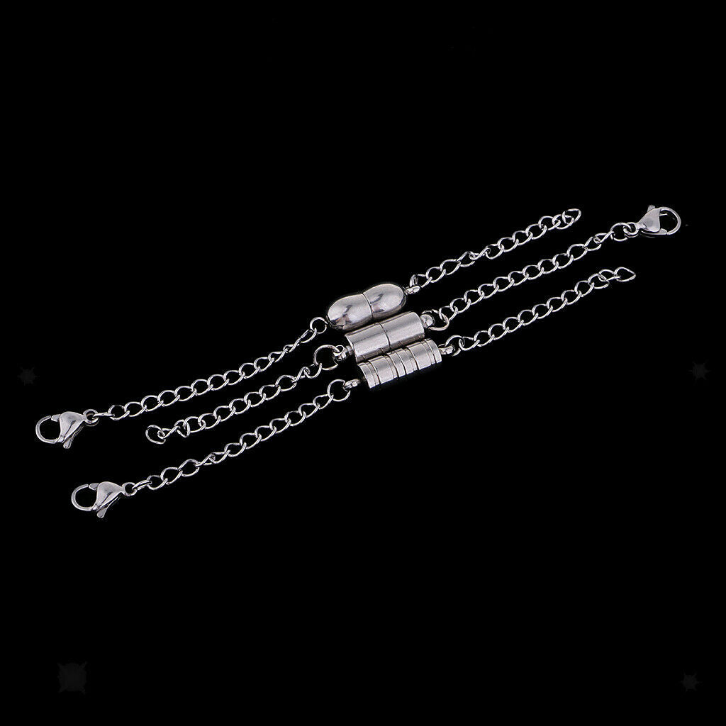 3pcs  Clasps with Chain for DIY Necklace Bracelet Jewelry Making
