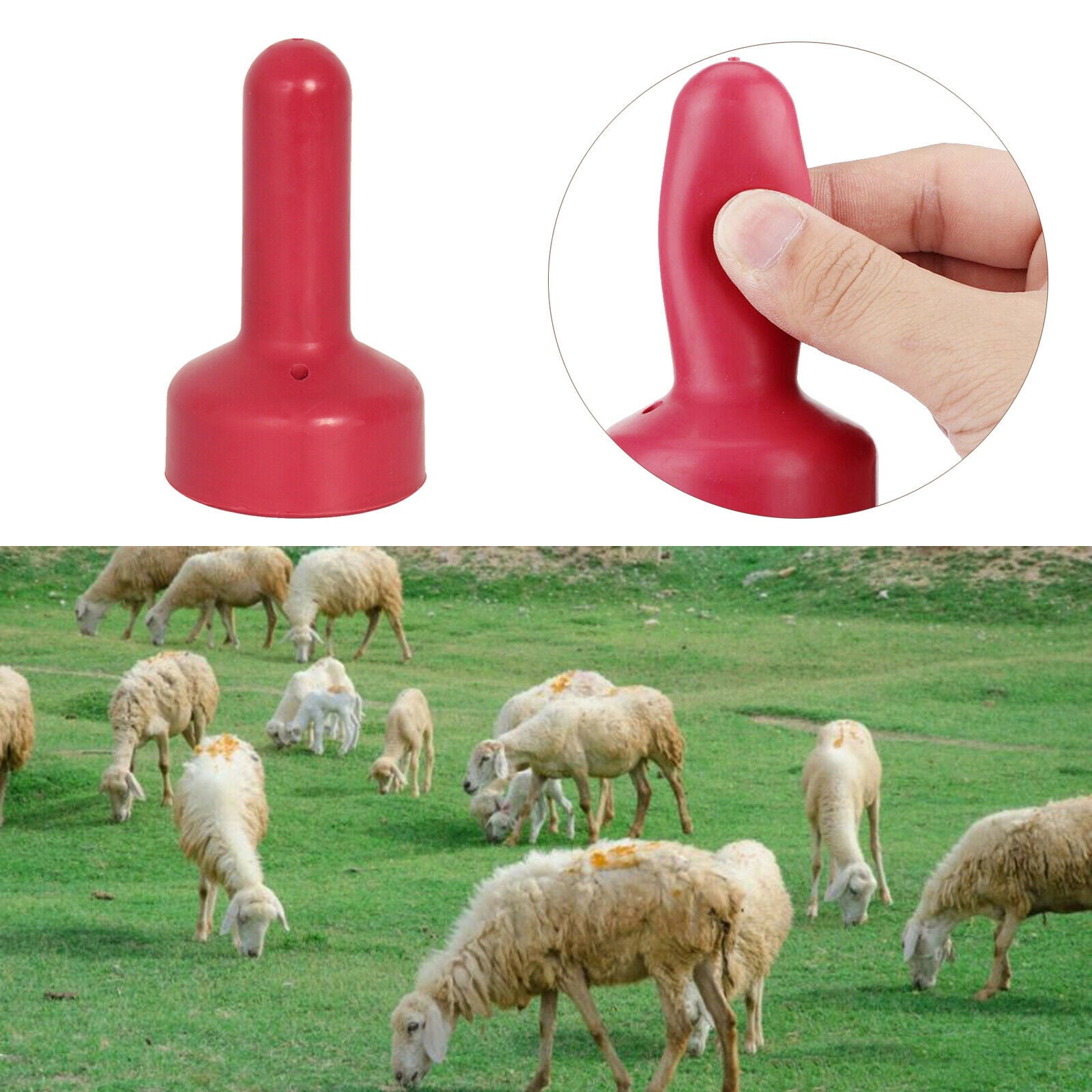 Rubber Livestock Nipple Soft Milk Nipple for Cattle Livestock 10.7x6.2cm