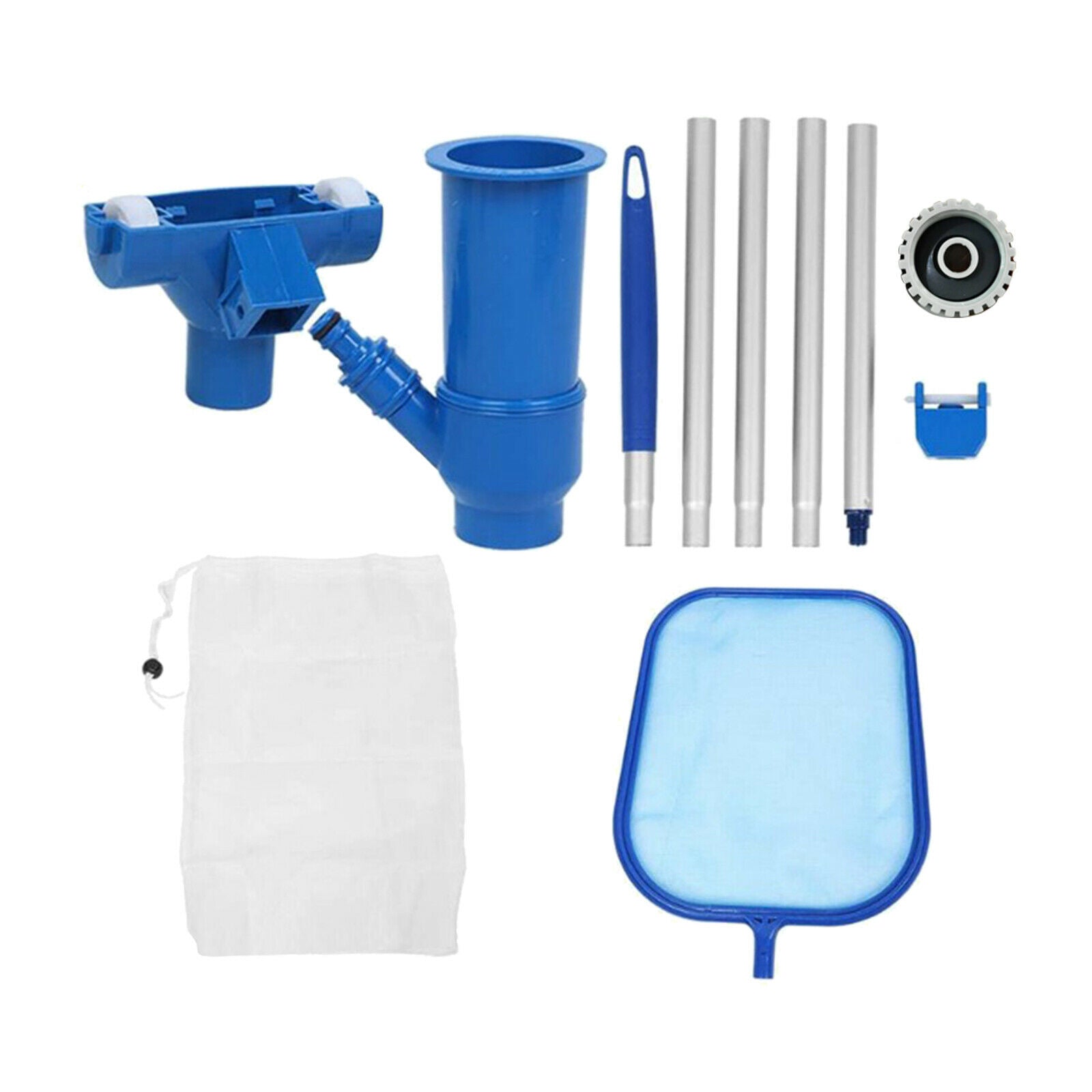 US Portable Swimming Pool Jet Vacuum Head Cleaning Tool Set Cleaner Net