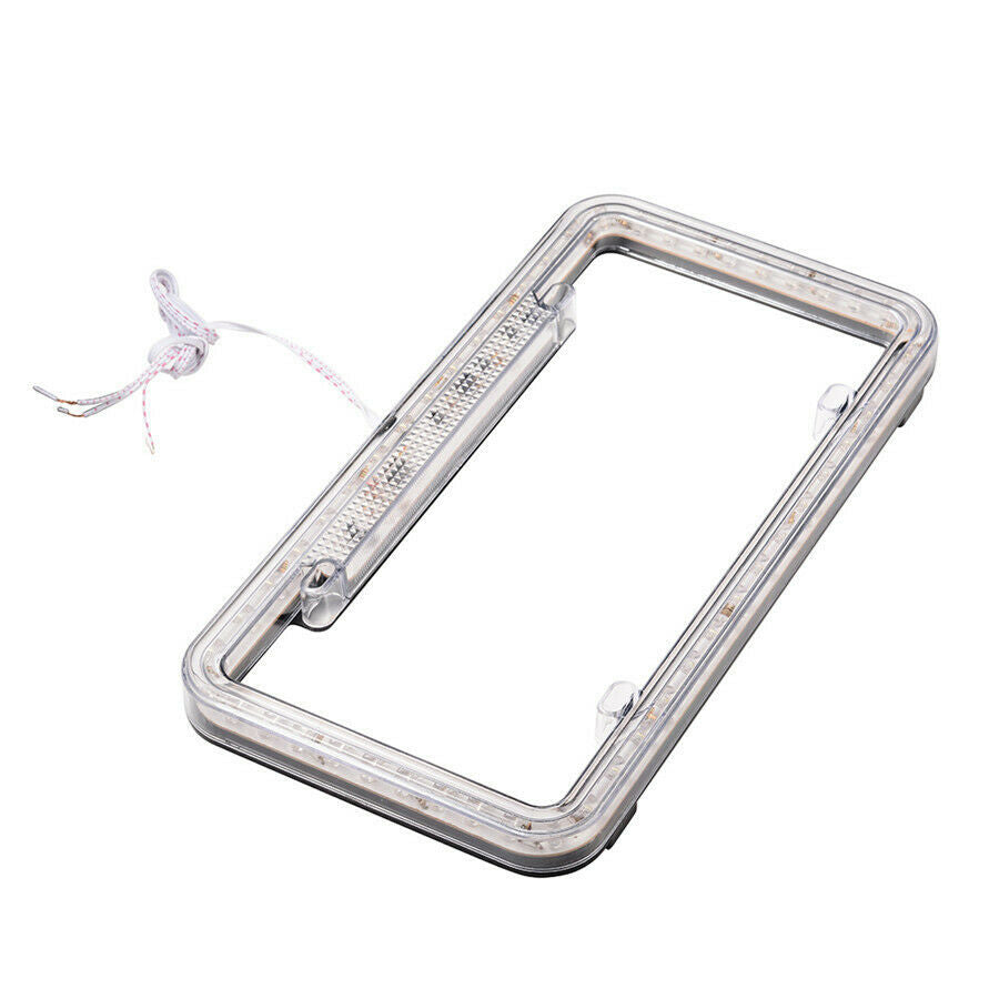 Red 54 LED Lighting Car Front Rear Number License Plate Frame kit for US Canada