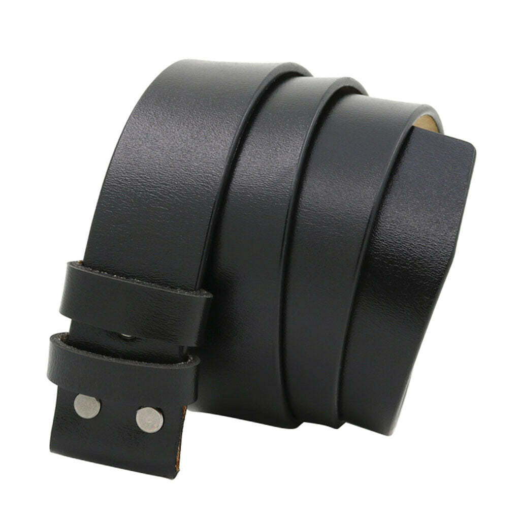 2Pcs Men Leather Belt No Buckle Straps Casual for Fashion Trousers Accessories