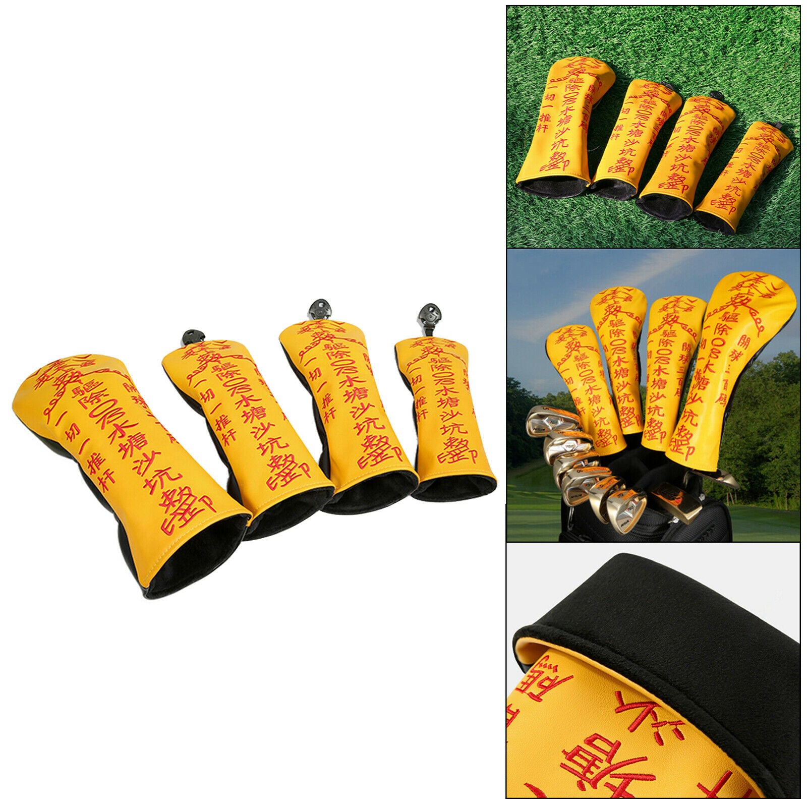 4x Fairway Wood Hybrid Cover Headcover Waterproof Head for Hybrid Fairway