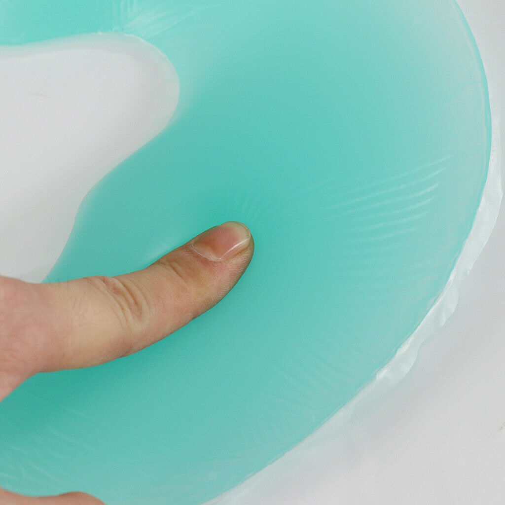 2pcs Round Salon SPA Massage Bed Silicone Face Rest Cushion Pillow Green