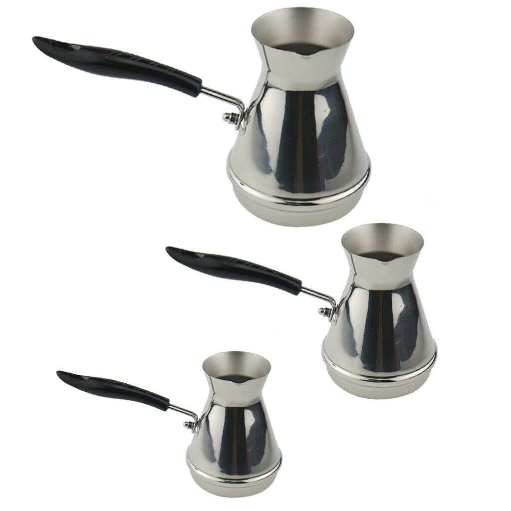 2x Turkish Coffee Pot Maker Traditional Moka Pot 350ml/12oz 500ml/17oz