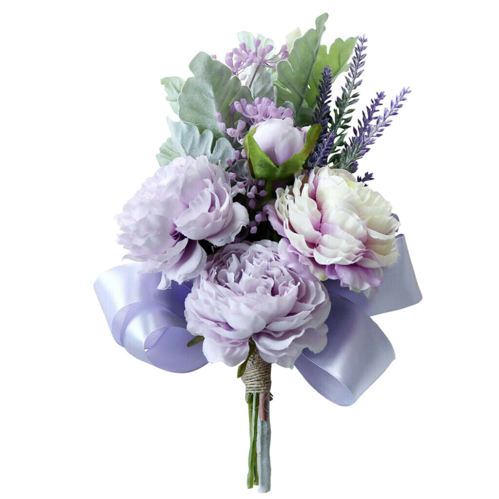 Romantic Artificial Chair Back Flower Bouquet Bridal Flower Wedding Decor