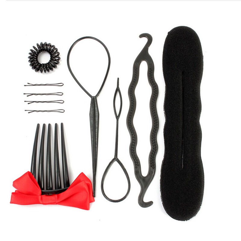 New Fashion Hair Twist Styling Clip Stick Bun Maker Braid Tool Accessories  B Lt