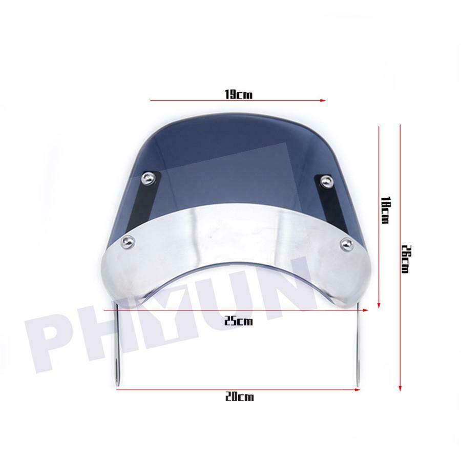 Universal Round Headlights Motorcycle Retro Modification Windshield for 5"&7"