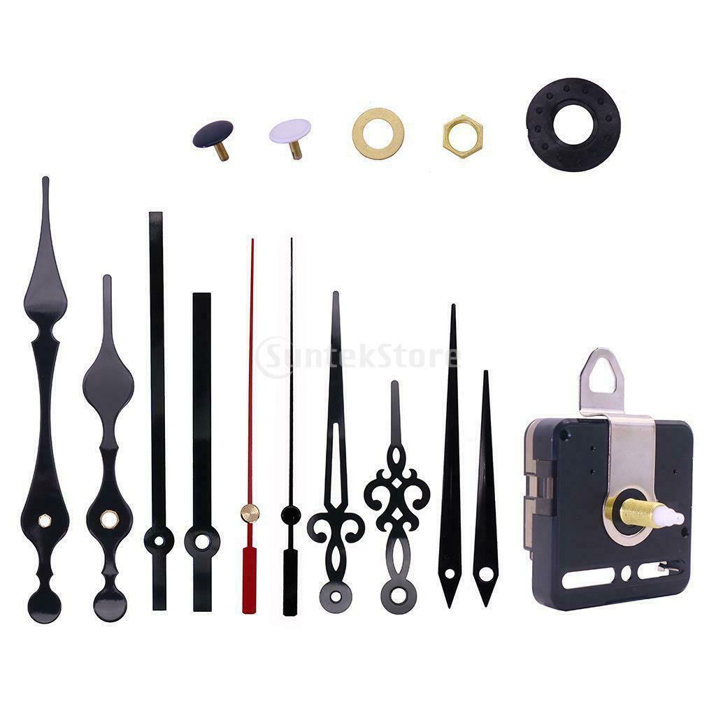 Clock Movement Mechanism with 10 Pack Clock Hands , Non Ticking Clock Movements