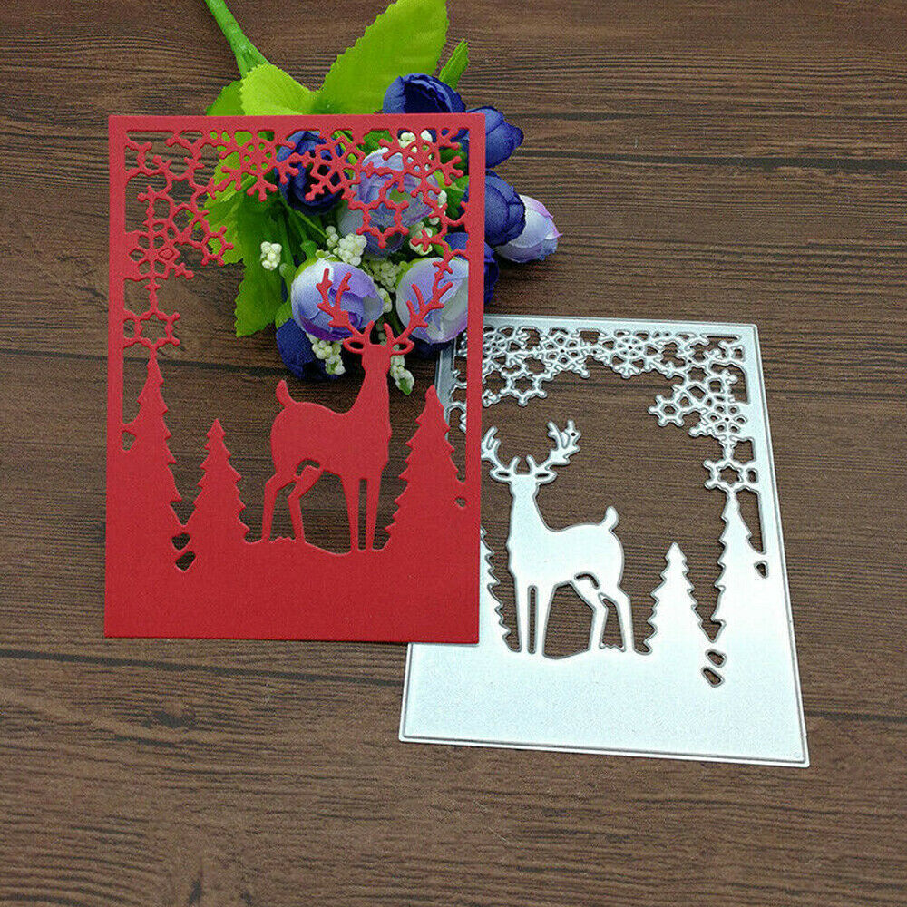 Christmas Tree Elk Snowflake Metal Cutting Die Stencil Scrapbook Embossing HOT
