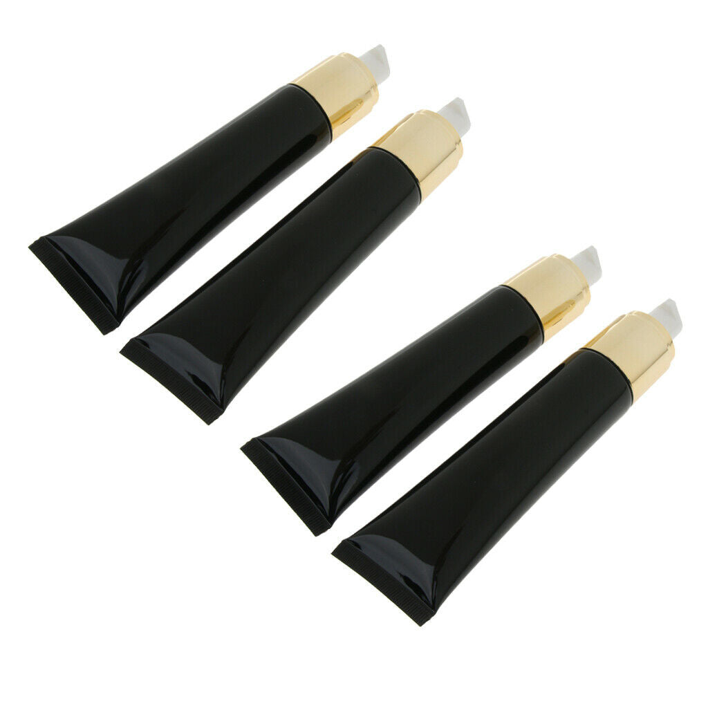 4 Pieces Plastic Squeeze Bottle Empty Makeup Liquid Foundation Pump Tube
