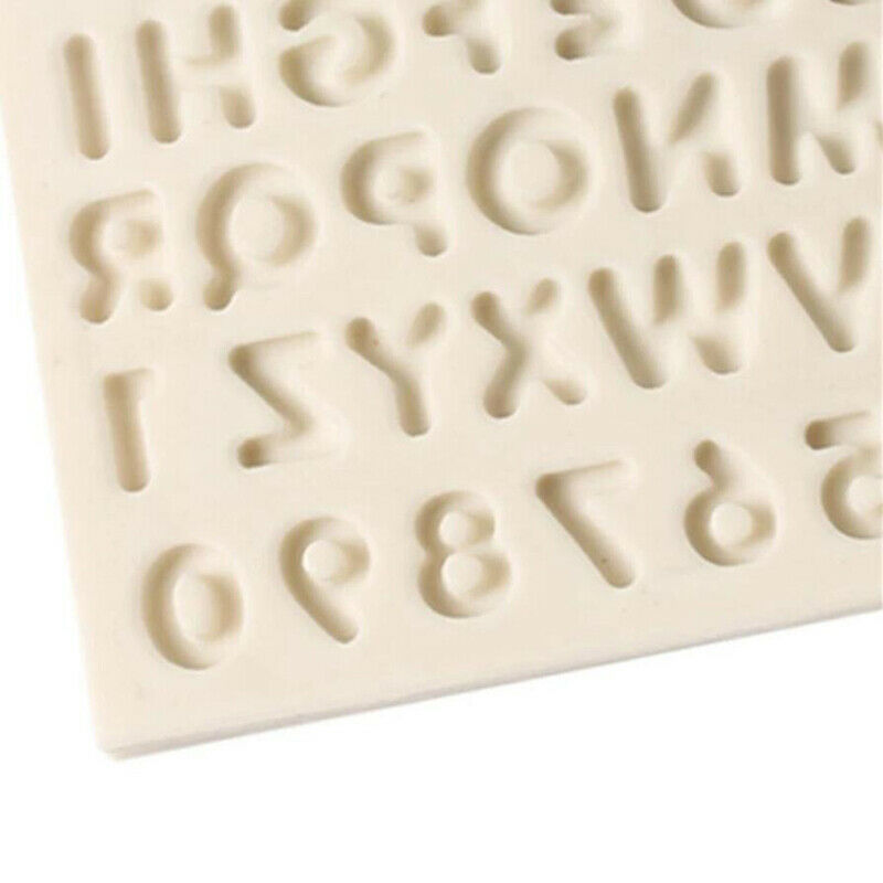 Silicone Letters Numbers Fondant Cake Mold DIY Sugarcraft Chocolate Bakin.l8