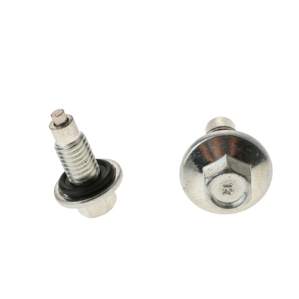 Pair Magnetic Oil Pan Drain Plug Bolt & Gasket for Chevy Tahoe Yukon GMC