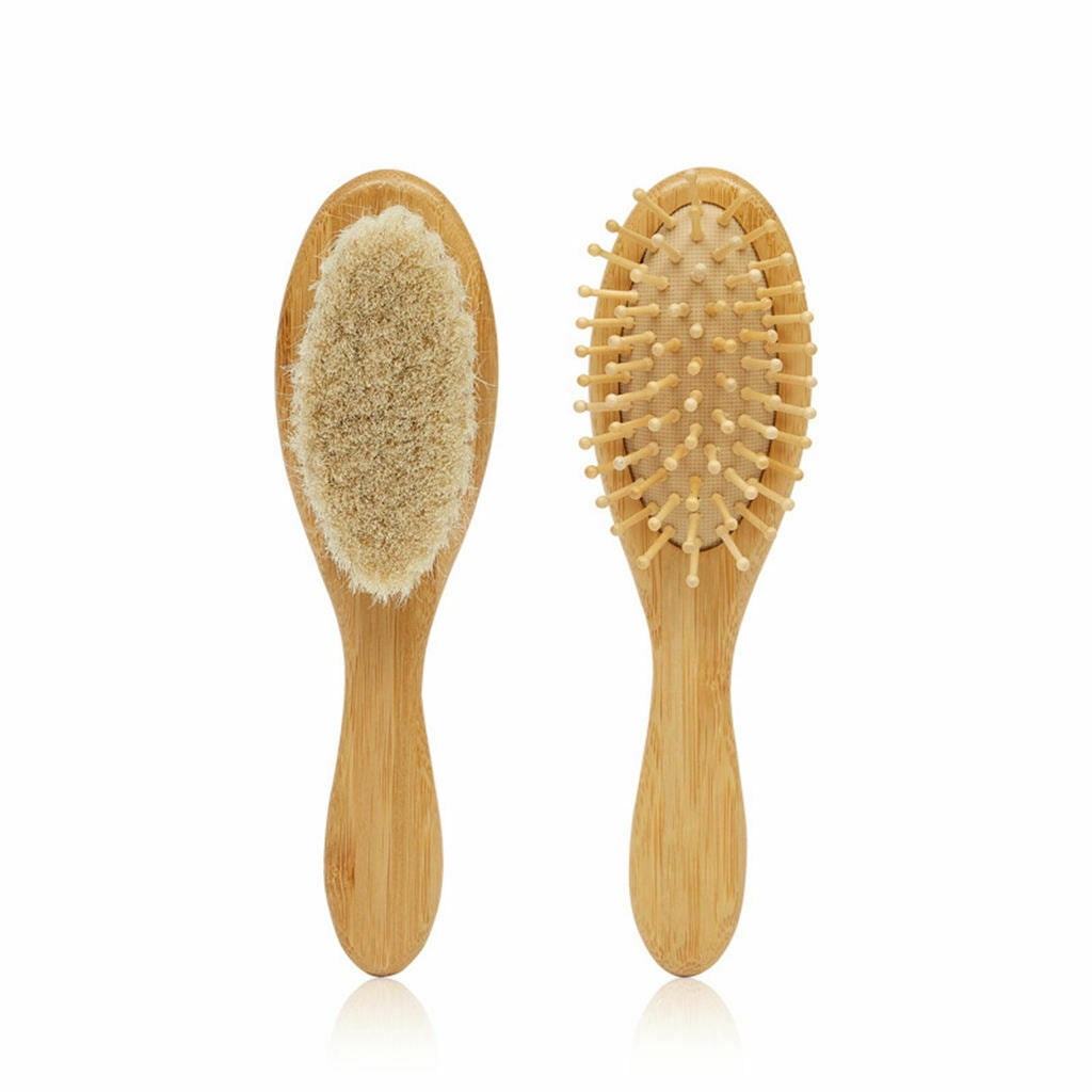 2Pcs Baby Hair Brush Perfect Wool Soft Bristles Massage for Toddlers Baby