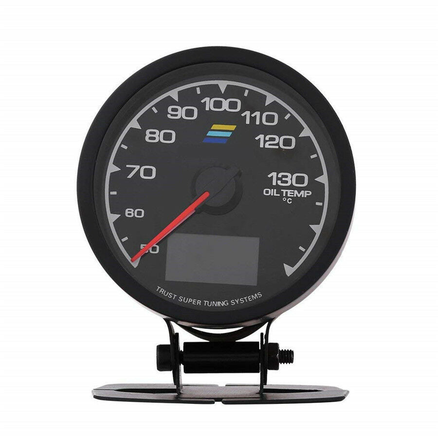 7 Color LED Digital Display Voltage Meter Car Oil Temp Gauge 2.5 Inch (62mm)