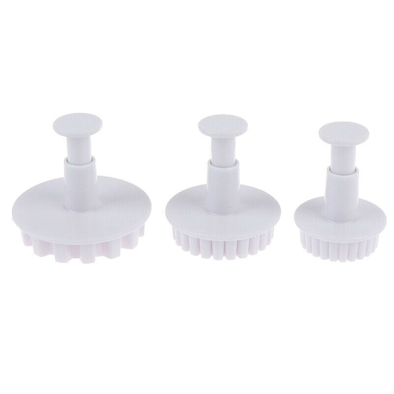 3pcs Christmas gear fondant cookie cutter fondant mold cake decorating to.l8