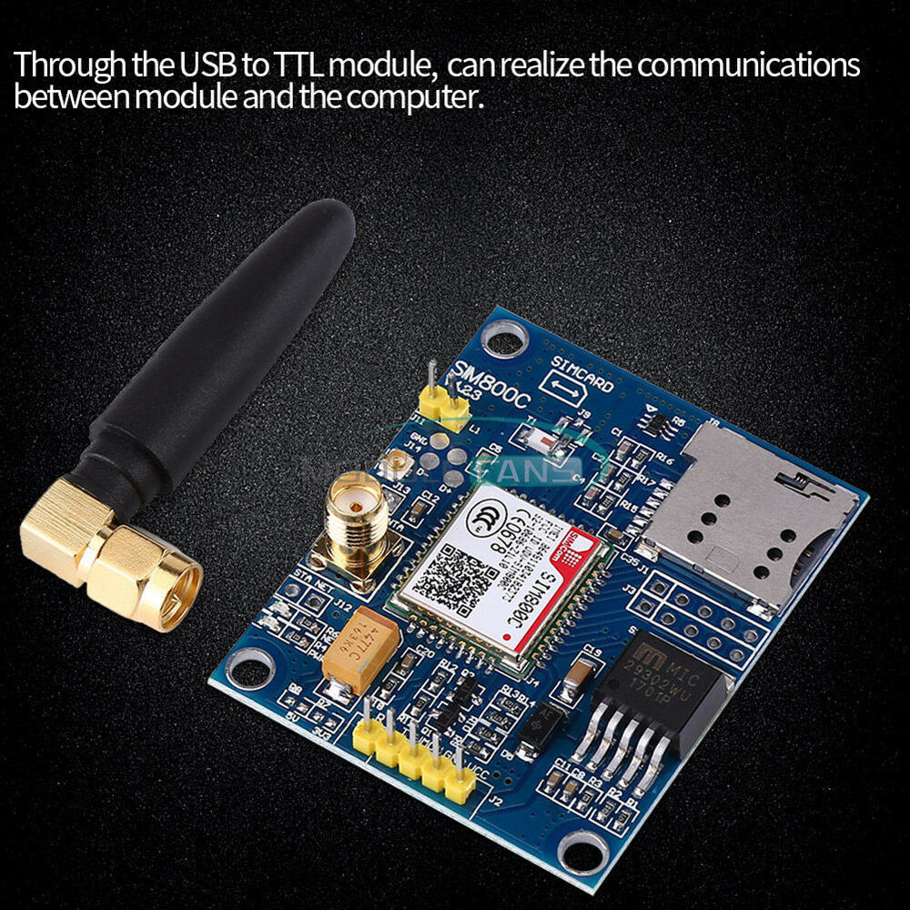 SIM800C Development Board Quad-band GSM GPRS Bluetooth Module with Antenna 5-18V
