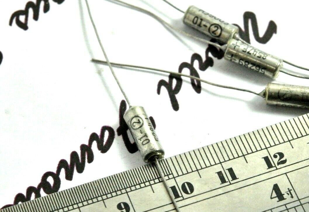 4pcs - KEMET 3.3uF (3,3µF) 50V 5% M39003/01-5284 Axial Tantalum Capacitor