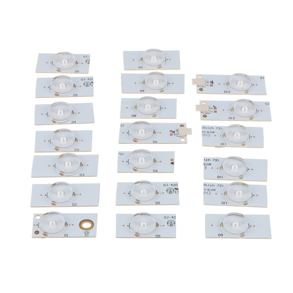 20pcs 6V SMD Lamp Beads with Optical Lens Fliter for 32-65" LED TV Repair