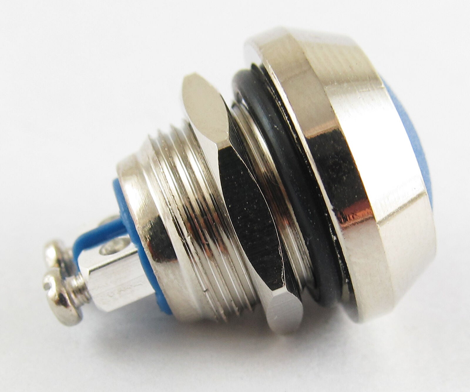 10pcs Blue Metal Round Dome Push Button Momentary Waterproof Switch 12mm QN12-A5