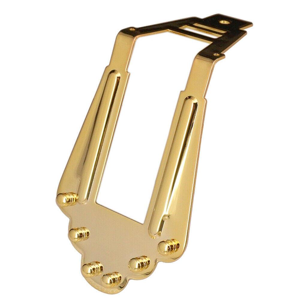 6 String Acoustic Electric Guitar Parts Tailpiece Bridge Replacement Golden