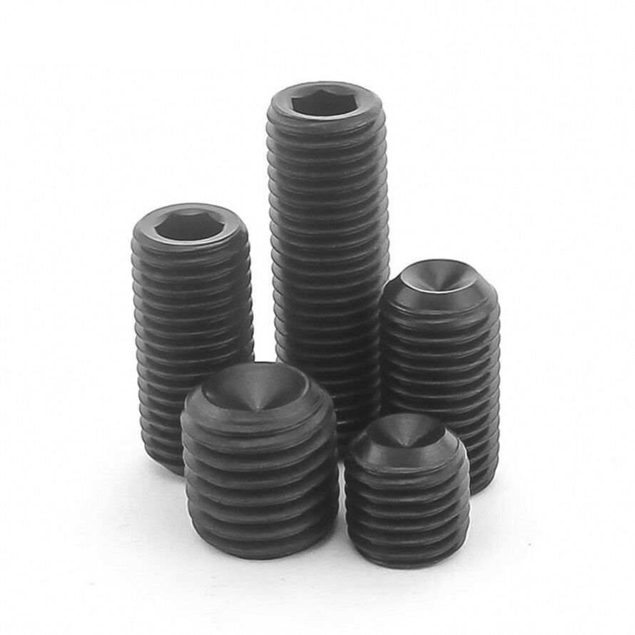 M10*1.0*10mm FINE PITCH GRUB SCREW SOCKET SET SCREWS CUP POINT CLASS 12.9 QTY 5