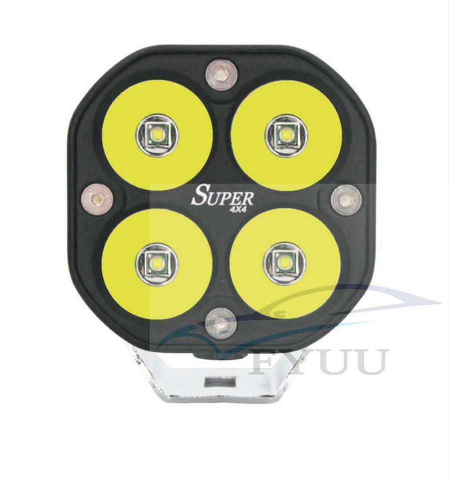 3 Inch 40W  T6 LED 8000LM 6500K White Work Headlight Amber Fog Light Spot