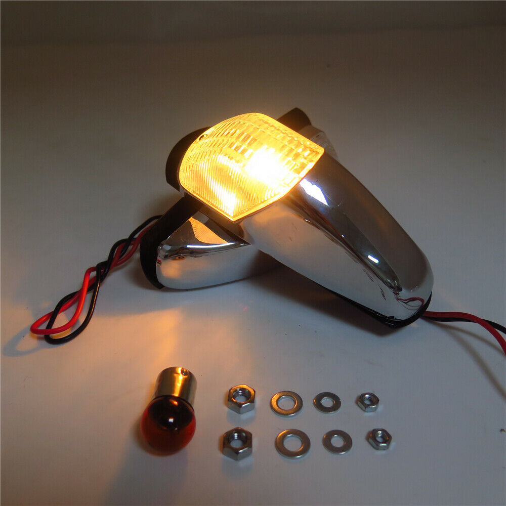 Flash Turn Signals For 2006-2009 Kawasaki Ninja ZX14 ZX14R ZZR1400 chrome +clear
