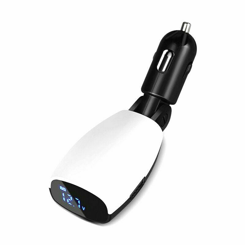 12V 3.1A Dual USB Car Cigarette Lighter Adapter Charger +LCD Screen 90Â° Rotation