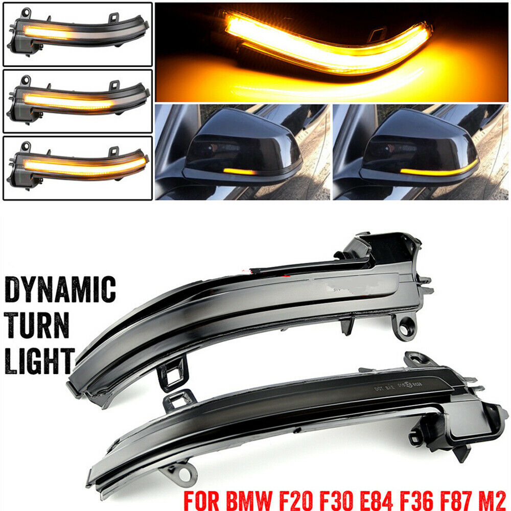 For BMW 1 2 3 4 Series X1 E84 i3 Side Rearview Mirror Lights Turn Signal Lamps