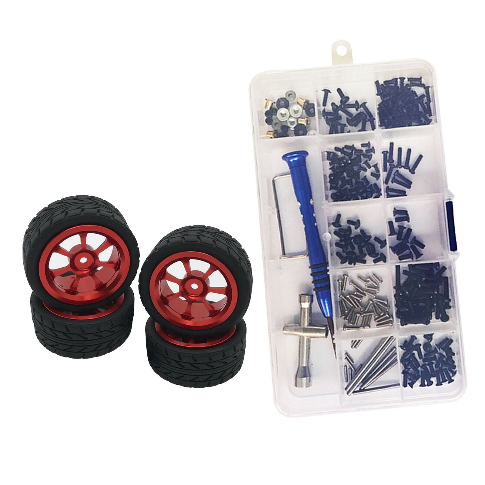 Screws Bolt Repair Tool Box Set with Tire for Wltoys 1/14 144001 RC Car