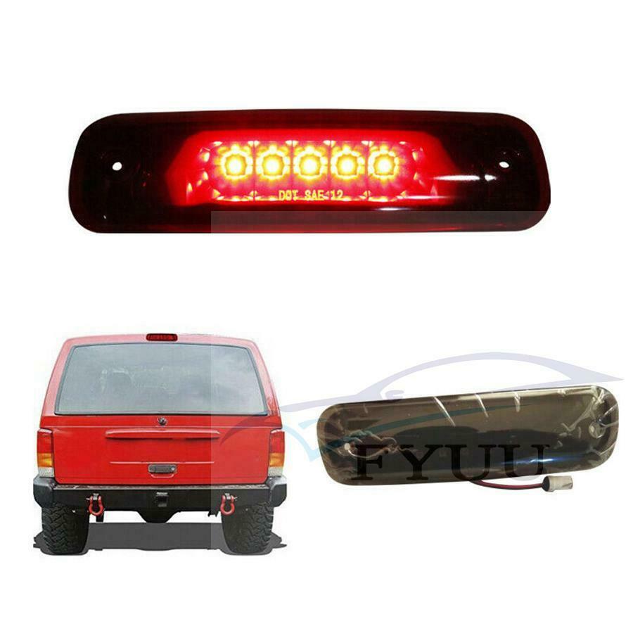 LED 3rd Third Brake Light Rear Stop Lamp Smoke Lens For 1997-01 Jeep Cherokee XJ