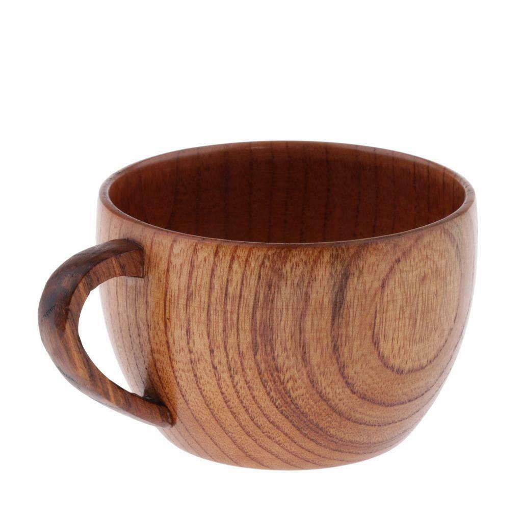 Solid Wood Coffee Beer Mug Milk Tea Cup Decorative Home Bar Drink 150ml