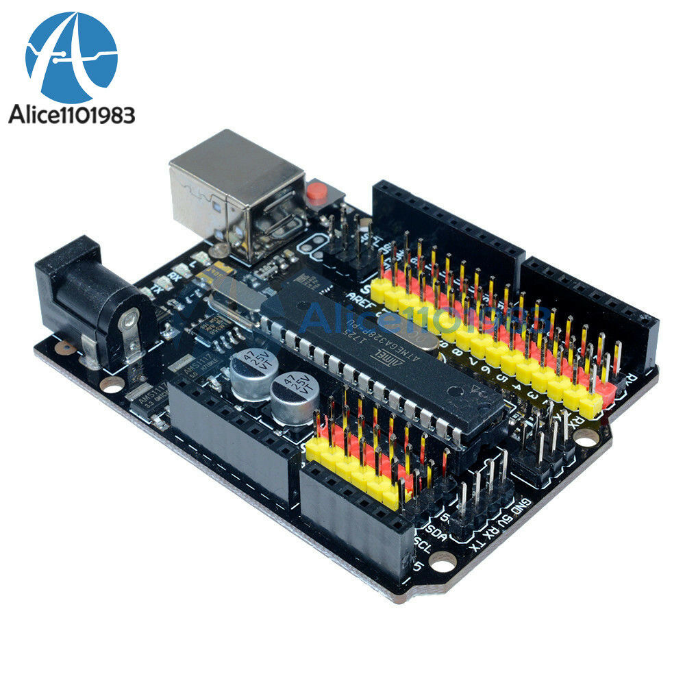 Arduino Compatible UNO R3 PLUS Sensor I/O Shield Atmega328P 16U2 Expansion Board