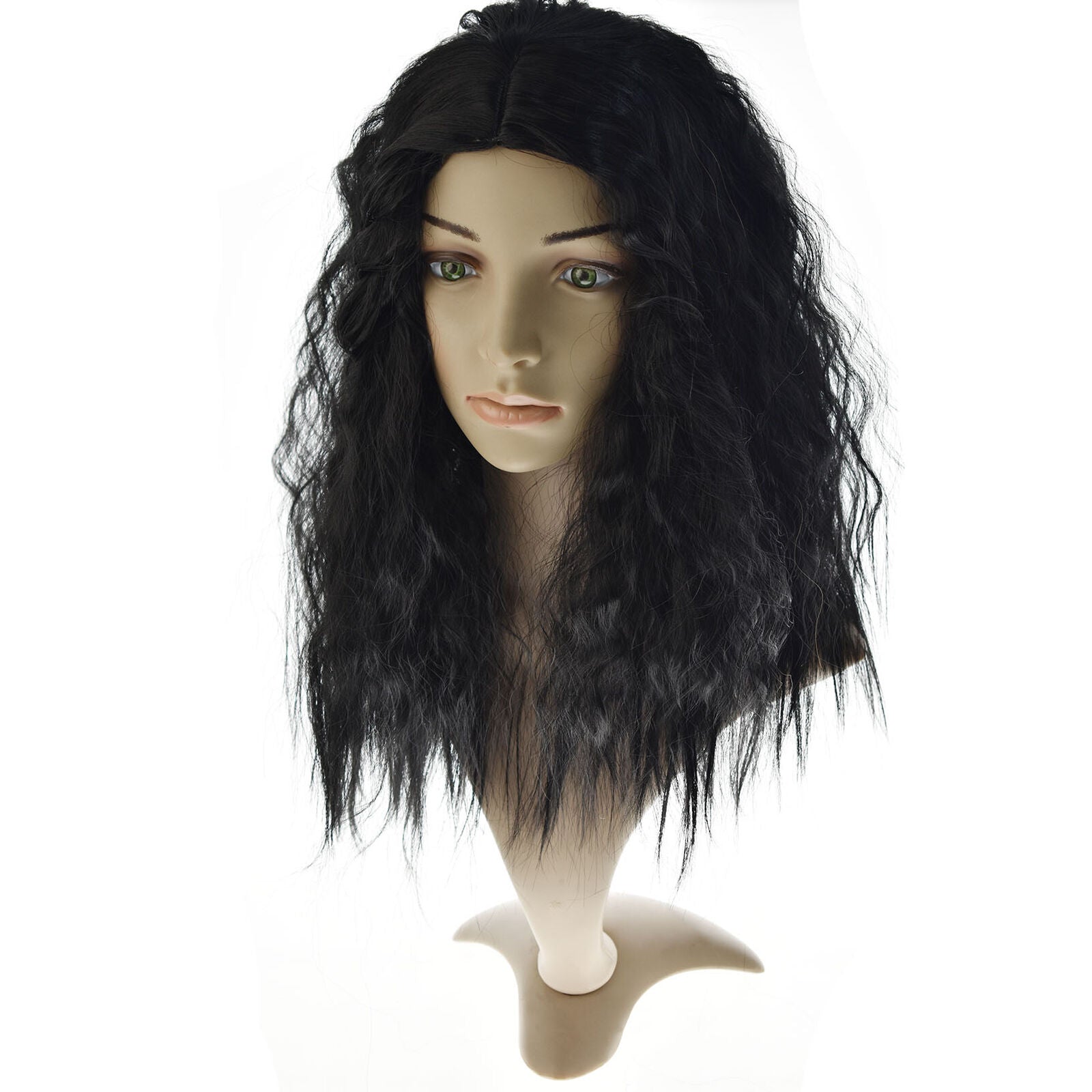 Wigs for Women Wavy Black Shaggy Medium Short Synthetic Hair Heat Resistant
