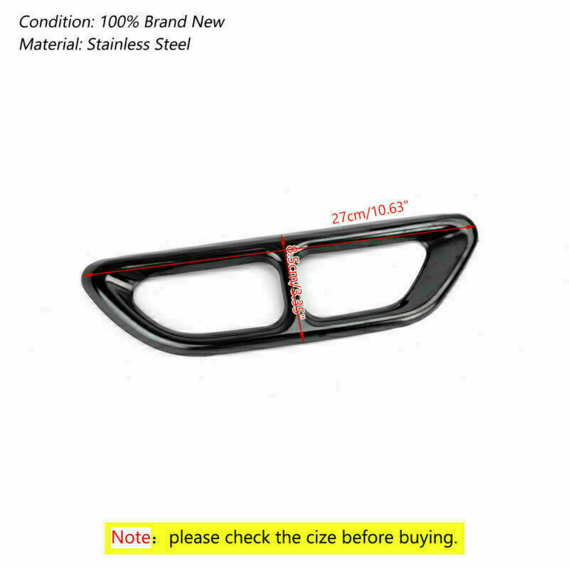 Black Titanium Rear Cylinder Exhaust Pipe Cover Trim Fits Accord 2018 2019 CN