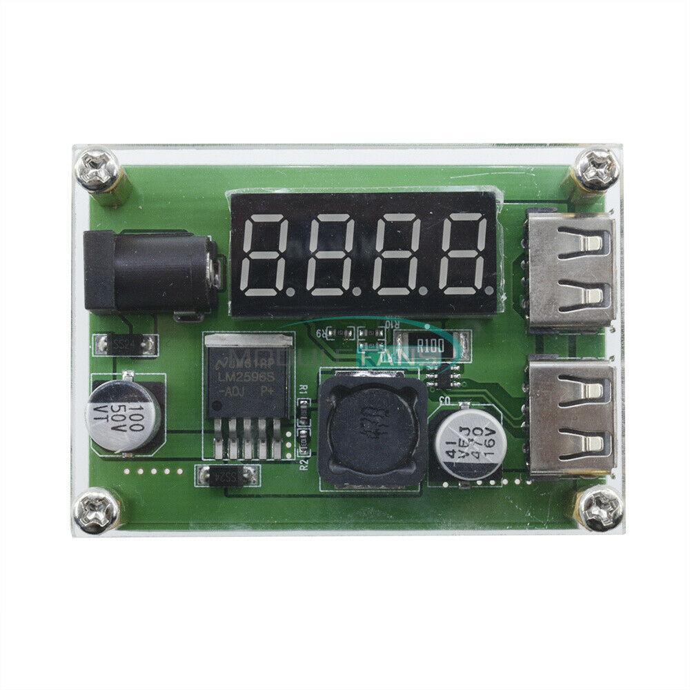 Buck Module DC-DC 9V 12V 24V 36V to 5V 3A Car Voltage Dual USB Converter+Case
