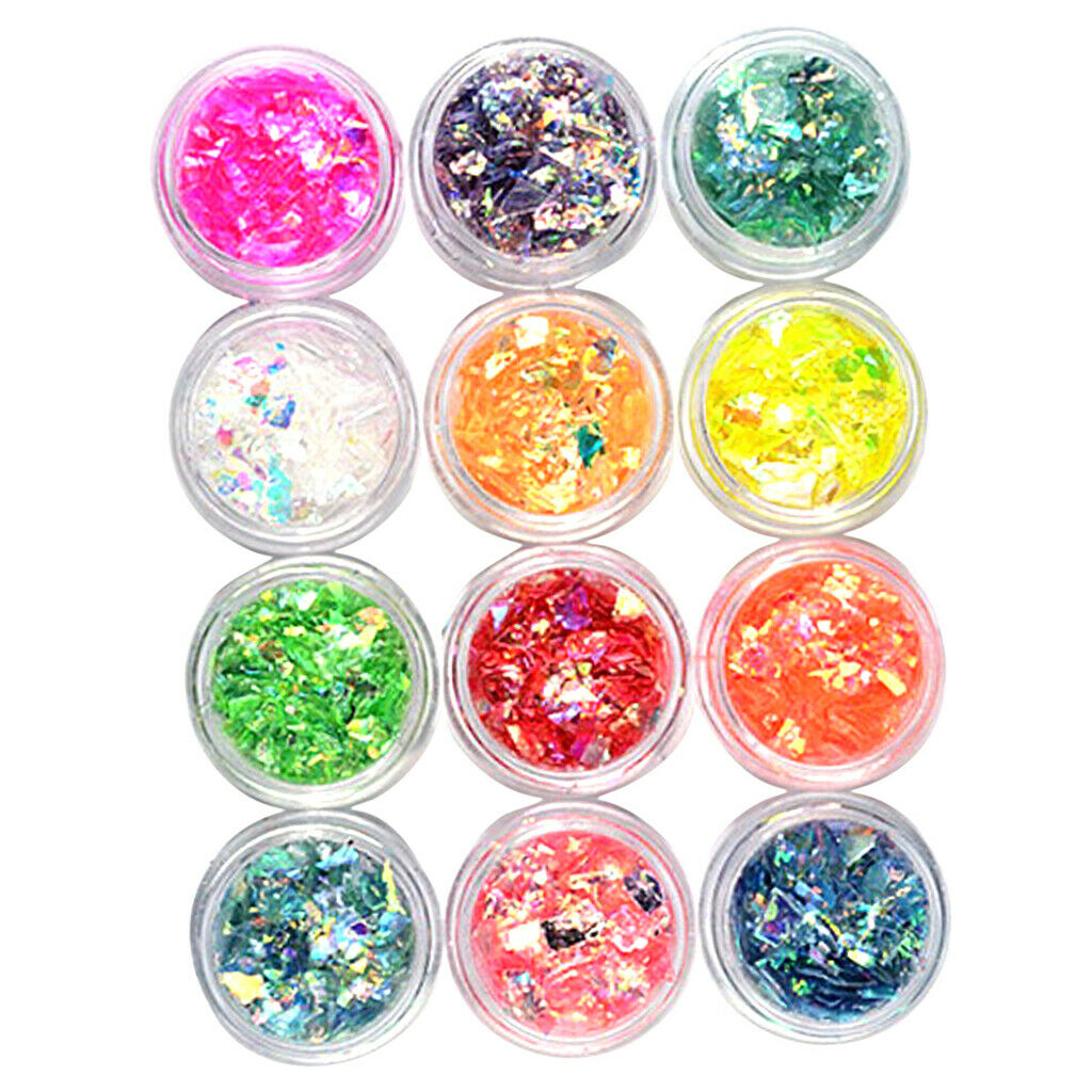 Starry Colorful Nail Art Stickers Tips Wraps Foil Transfer Adhesive Glitters DIY