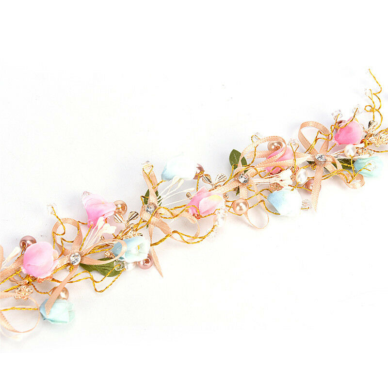 Bridal Flower Crown Headband Wedding Prom Beach Floral Garland Wreath Wedding Lt