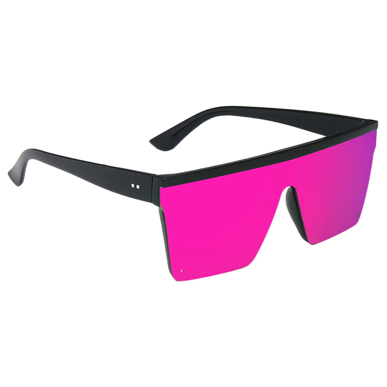 Trendy Frame Retro Square Sunglasses Large Flat Top Shades Protector Unisex