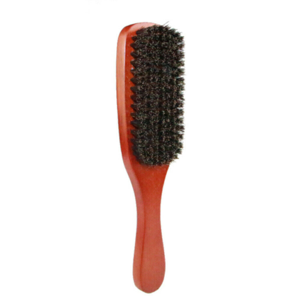 Solid Wood Boar Shaving Brush Beard Massage Black Boar Bristle Hair Brush Curved