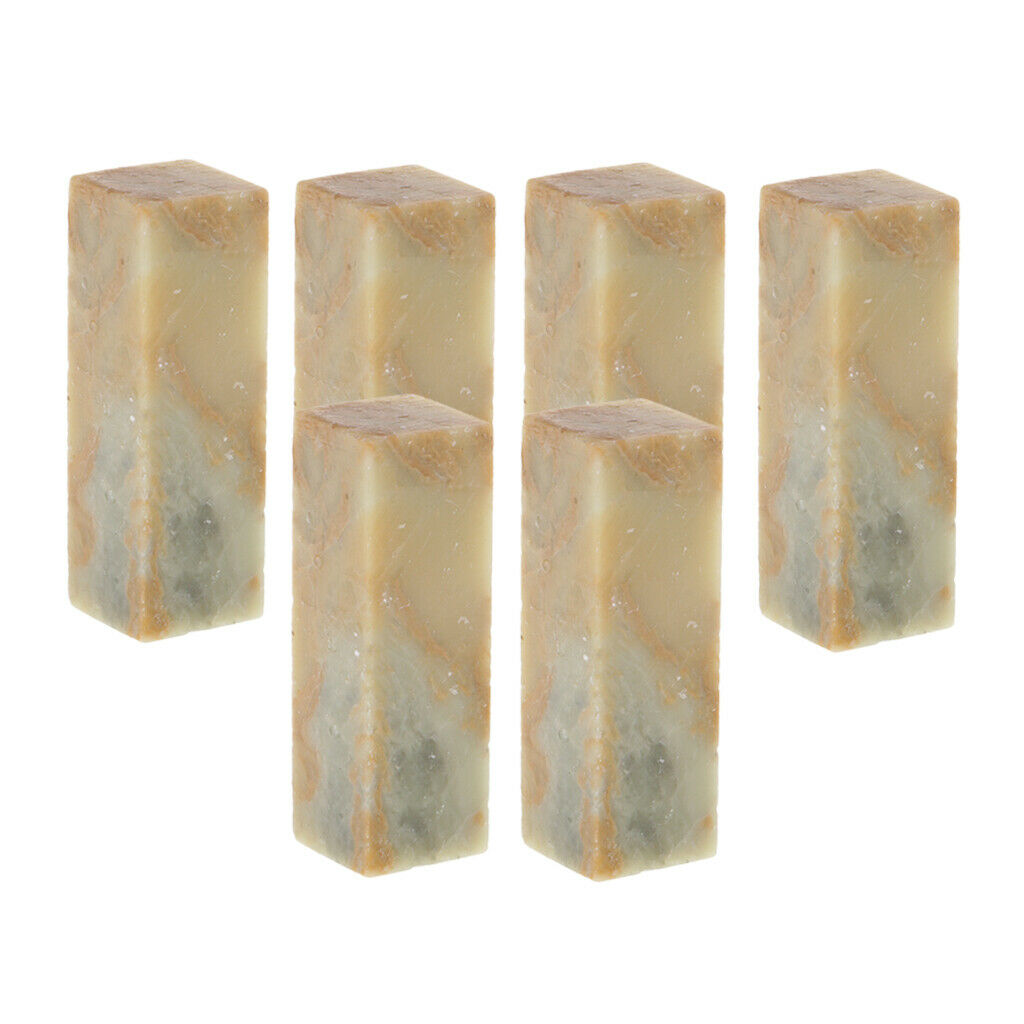 6Pcs Stone Decorative Natural Stone Material DIY Handmade Mood Stamp Seal